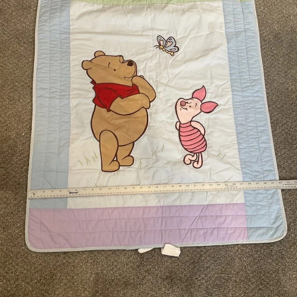 Disney Winnie The Pooh VINTAGE Comforter Baby Blanket Quilt  Piglet 2002 Blanket